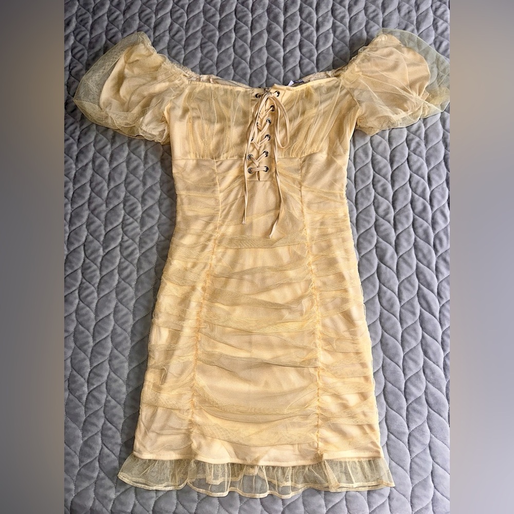 Off the shoulder Yellow dress